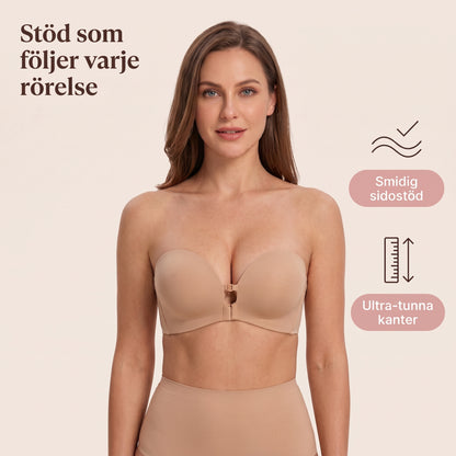 AXELBANDSLÖS PUSH-UP BH MED KNÄPPNING FRAMTILL NELYORE