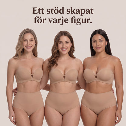 AXELBANDSLÖS PUSH-UP BH MED KNÄPPNING FRAMTILL NELYORE